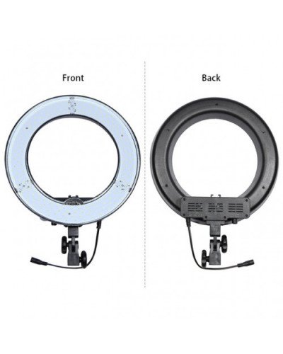 رينق لايت حجم وسط 14 انش مع حامل للجوال والكاميرا اضاءة ( ابيض واصفر ) بدون استاند