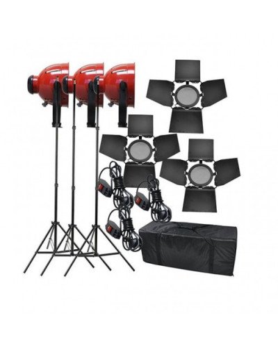 طقم استديو اضاءة مستمرة 2400 واط لون اصفر