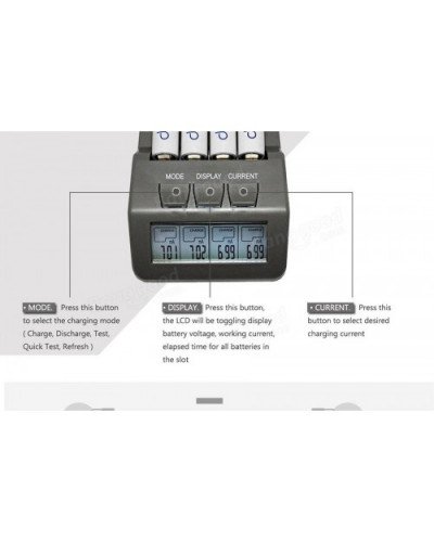 Opus BT- C700 4 Slots Intelligent AA AAA Battery Charger For NiCd NiMH Battery