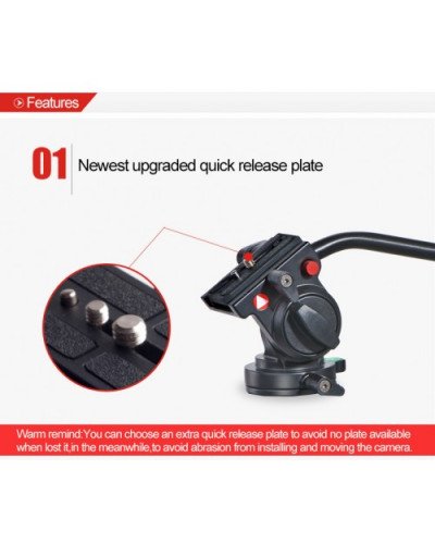 KINGJOY KH-6750 Aluminum Head with Quick Rlease Plate