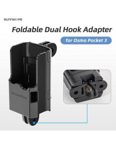 Expansion Adapter Foldable Dual Hooks Adapte for Osmo Pocket 3