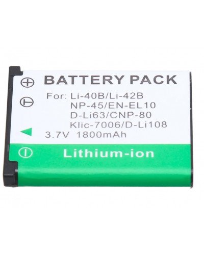 Camera Battery for Olympus Pentax D-Li63 Fuji NP-45 Nikon EN-EL10 NP80 CNP80 K7006-Z55