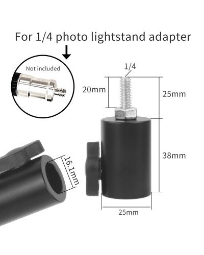 Led Flash Bracket Conversion Screw Female: 16.1mm, Male: 1/4" * 20mm