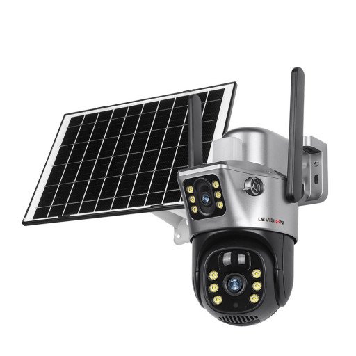 SOLAR CAMERA V380 LS-CS3-4G-EU 2K 4G Dual Lens PTZ 8W Solar Camera Outdoor