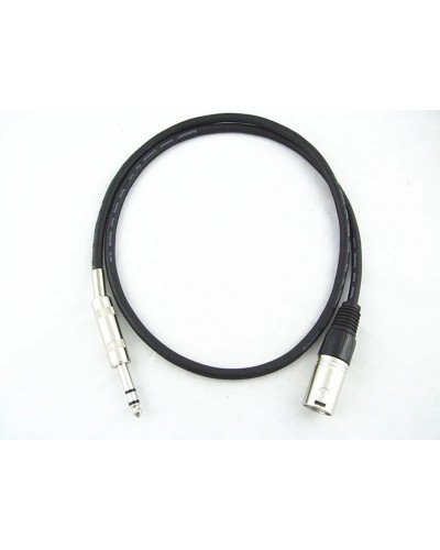 cable 1/4''Jack 6.5mm Male to XLR Male Microphone Mono Cable Foil+Braided Shielded 3M	