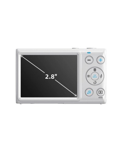 Digital Camera MP3 Player Auto Focus 2.8inch Screen Compact US - white Digital Camera MP3 Player Auto Focus 2.8inch Screen Compact US - white