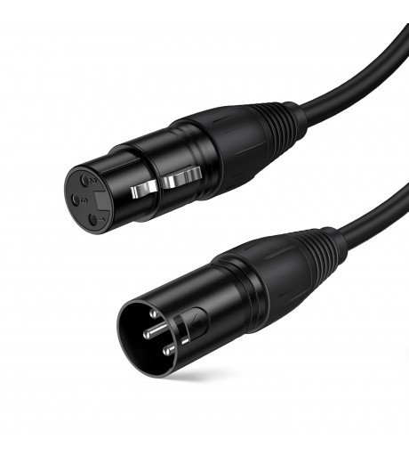 Cable XLR Cable, XLR Male to XLR Female Balanced 3 PIN Microphone Cable Black 3M	