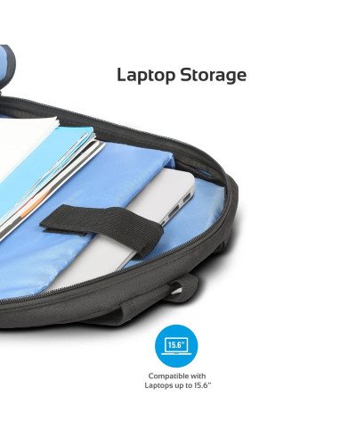 PROMATE Urban Business Travel Backpack for 15.6 inch Laptop-ALPHA-BP-BLACK