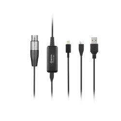 BOYA BY-BCA7 Pro XLR to Lightning &amp; USB-A &amp; Type-C Connectors Microphone Cable