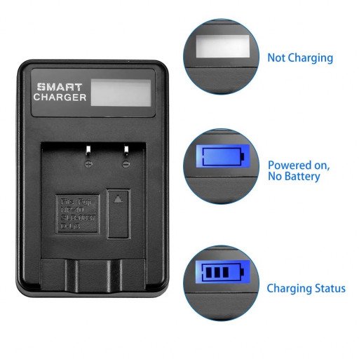 LCD Slim USB Charger for Fujifilm NP-50
