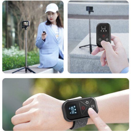 TELESIN Bluetooth Remote Control for GoPro HERO 12/11/10/9/8 & MAX 360