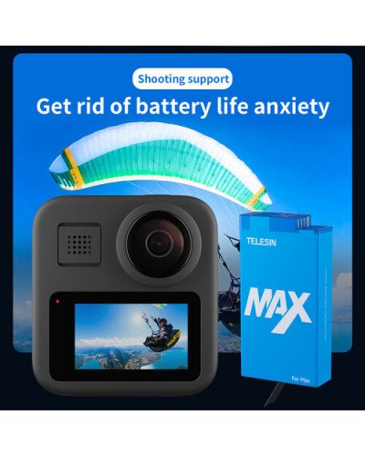 TELESIN 1600mAh Li-Ion Battery for GoPro MAX