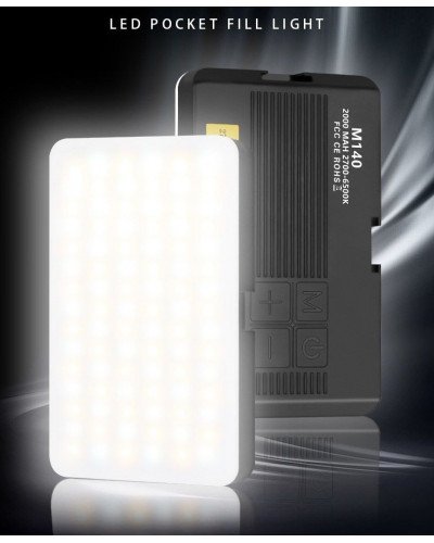 M140 Pocket Fill Light Dimmable 2700-6500k 2000mAh Portable LED Video Light