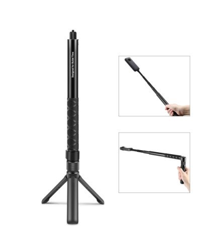 PULUZ Rotary Handle Desktop Tripod Stand 110cm Selfie Stick Monopod for Action Camera/Mobile/Insta360 X3/X4