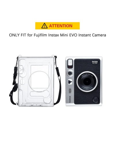 FUJIFILM Instax Mini EVO Case Crystal PVC Instant Camera Hard Carrying Cover