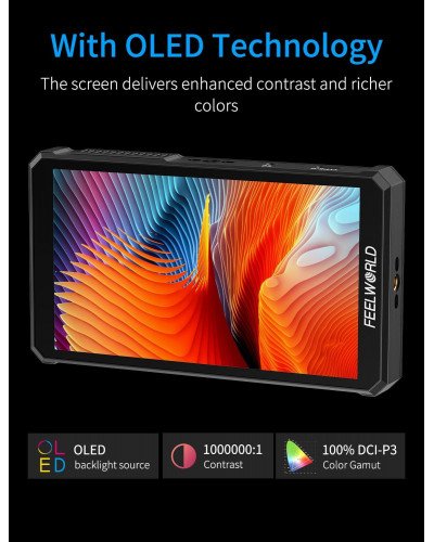 FeelWorld PS6 5.5" OLED Vertical Horizontal On-Camera Monitor