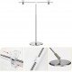 Adjustable T-Shape Photography Backdrop Stand with Clamps Stainless Steel Floor Mount