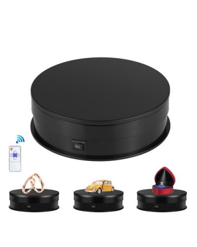 PULUZ 15cm Adjusting Speed Rotating Turntable Display Stand Load 3kg(Black)