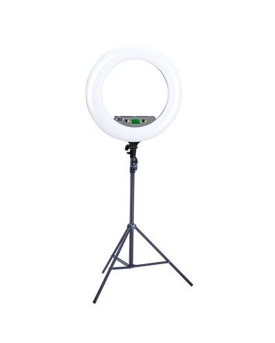 NiceFoto LR-480AII 50W 18″3200-6500K Dimmable Diva LED Ring Light with Stand
