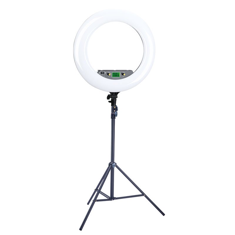 NiceFoto LR-480AII 50W 18″3200-6500K Dimmable Diva LED Ring Light with Stand
