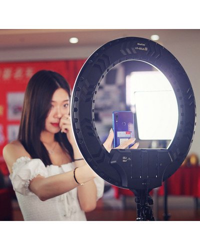 NiceFoto LR-480AII 50W 18″3200-6500K Dimmable Diva LED Ring Light with Stand NiceFoto LR-480AII 50W 18″3200-6500K Dimmable Diva LED Ring Light with Stand