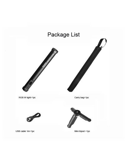 NiceFoto TC-210RGB 10W Magnetic LED Video Tube Light