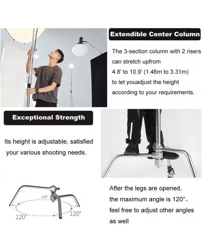 NiceFoto Y660IIB C-Light Stand with Casters