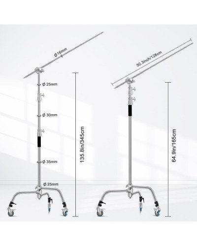 NiceFoto Y660IIB C-Light Stand with Casters