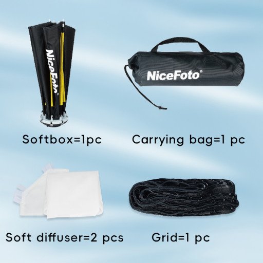 NiceFoto mini-Φ60g Quick Release Mini Bowens Mount Softbox 60cm