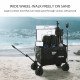 Selens Folding Outdoor Cart Beach Wagon with Big 360 Universal Wheels Storage bags for Photography Camping and Picnic