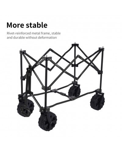 Selens Folding Outdoor Cart Beach Wagon with Big 360 Universal Wheels Storage bags for Photography Camping and Picnic