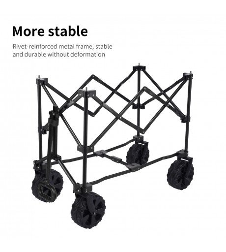 Selens Folding Outdoor Cart Beach Wagon with Big 360 Universal Wheels Storage bags for Photography Camping and Picnic