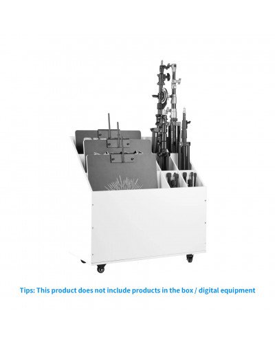 Selens Studio Storage Box for Stand Umbrella Backdrop - White 18 Grids