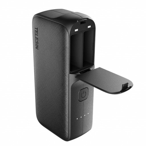 TELESIN Power Bank Storage Charging Case for GoPro Battery for GoPro Hero 12/11/10/9/8/7/6/5