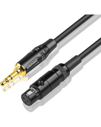 Jack 3.5mm 1/8 to 3-Pin Mini XLR Cable TRS 1/8 Inch Aux Stereo Male to Mini XLR Female Audio Adapter Cable for AKG K550 3m