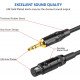Jack 3.5mm 1/8 to 3-Pin Mini XLR Cable TRS 1/8 Inch Aux Stereo Male to Mini XLR Female Audio Adapter Cable for AKG K550 3m