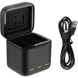 TELESIN 3-Channel Battery Charger &amp; Storage Box for GoPro 9/10/11/12 Batteries