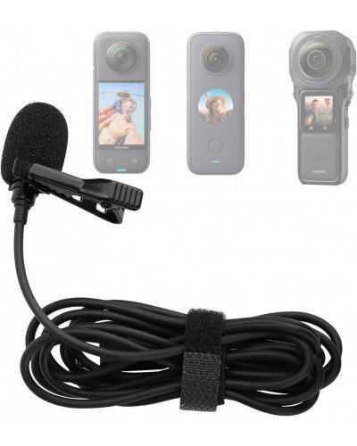 Lavalier Microphone Mini Mic Audio Recording for Insta360 X3 / x2