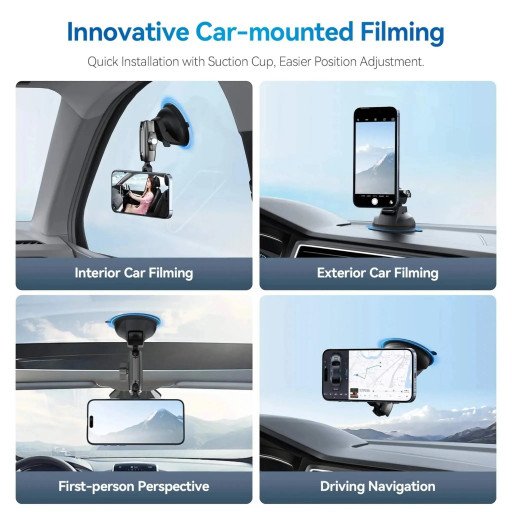 TELESIN Suction Cup Magnetic Phone Mount Holder Smartphone Magsafe TELESIN Suction Cup Magnetic Phone Mount Holder Smartphone Magsafe