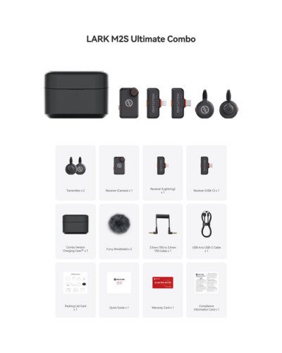 Hollyland LARK M2S Ultimate Combo 2-Person Wireless Microphone System