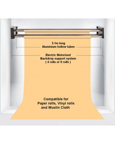 NiceFoto Electric 6 Roller Background Support System 3m - حامل 6 خلفيات كهربائي عرض 3 متر