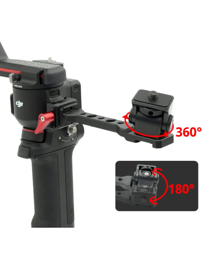 Topcine RS4 Gimbal Monitor Mount RS3 Handle Extension Plate with 1/4" Thread Cold Shoe Mount for Mic Light Compatible Topcine RS4 Gimbal Monitor Mount RS3 Handle Extension Plate with 1/4" Thread Cold Shoe Mount for Mic Light Compatible