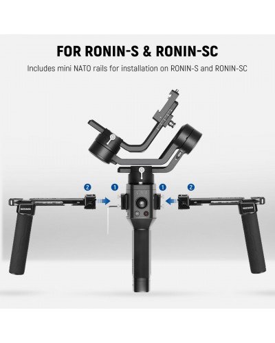 NEEWER GA006 Dual Handgrip for DJI RS4 RS4 Pro RS3 RS3 Pro RS2 RSC2 Ronin S SC Gimbal