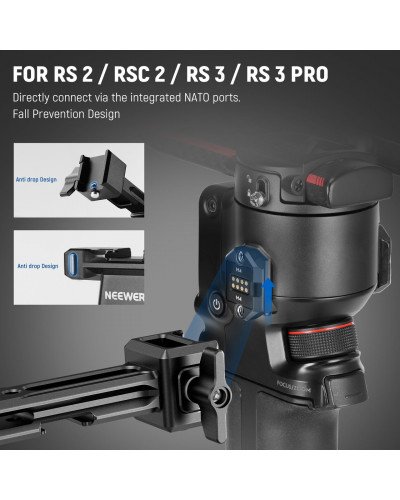 NEEWER GA006 Dual Handgrip for DJI RS4 RS4 Pro RS3 RS3 Pro RS2 RSC2 Ronin S SC Gimbal