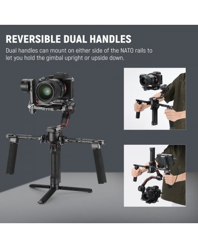 NEEWER GA006 Dual Handgrip for DJI RS4 RS4 Pro RS3 RS3 Pro RS2 RSC2 Ronin S SC Gimbal