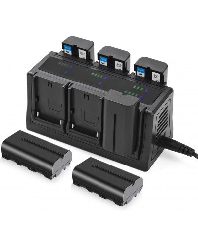 LED Display Charging Base 6-Slot Charger for NP-F970 NP-F750 NP-F550 NP-FZ100 LP-E6 EN-EL15 FNP-W235 Changeable Plate LED Display Charging Base 6-Slot Charger for NP-F970 NP-F750 NP-F550 NP-FZ100 LP-E6 EN-EL15 FNP-W235 Changeable Plate