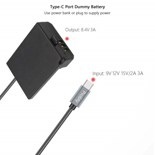 Type-C To LP-E10 LP E10 ACK-E10 DR-E10 Dummy Battery for Canon EOS 1100D 1200D 1300D 1500D 2000D 4000D