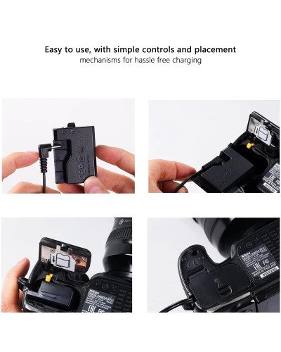 Type-C To LP-E10 LP E10 ACK-E10 DR-E10 Dummy Battery for Canon EOS 1100D 1200D 1300D 1500D 2000D 4000D