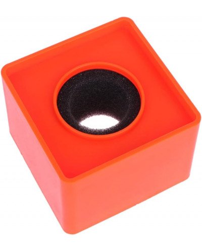 Orange ABS Mic Microphone Interview Square Logo Flag Station
