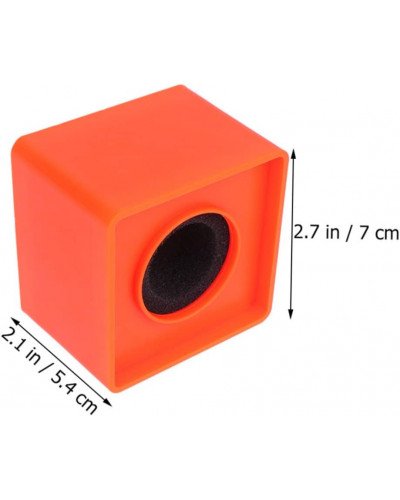 Orange ABS Mic Microphone Interview Square Logo Flag Station